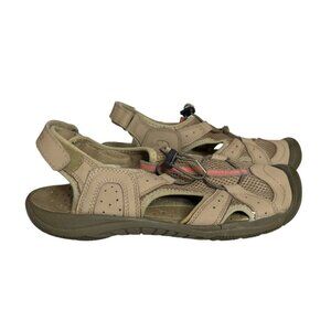 Watermates Closed Toe Sandal Womens 9M Beige Pink Summer